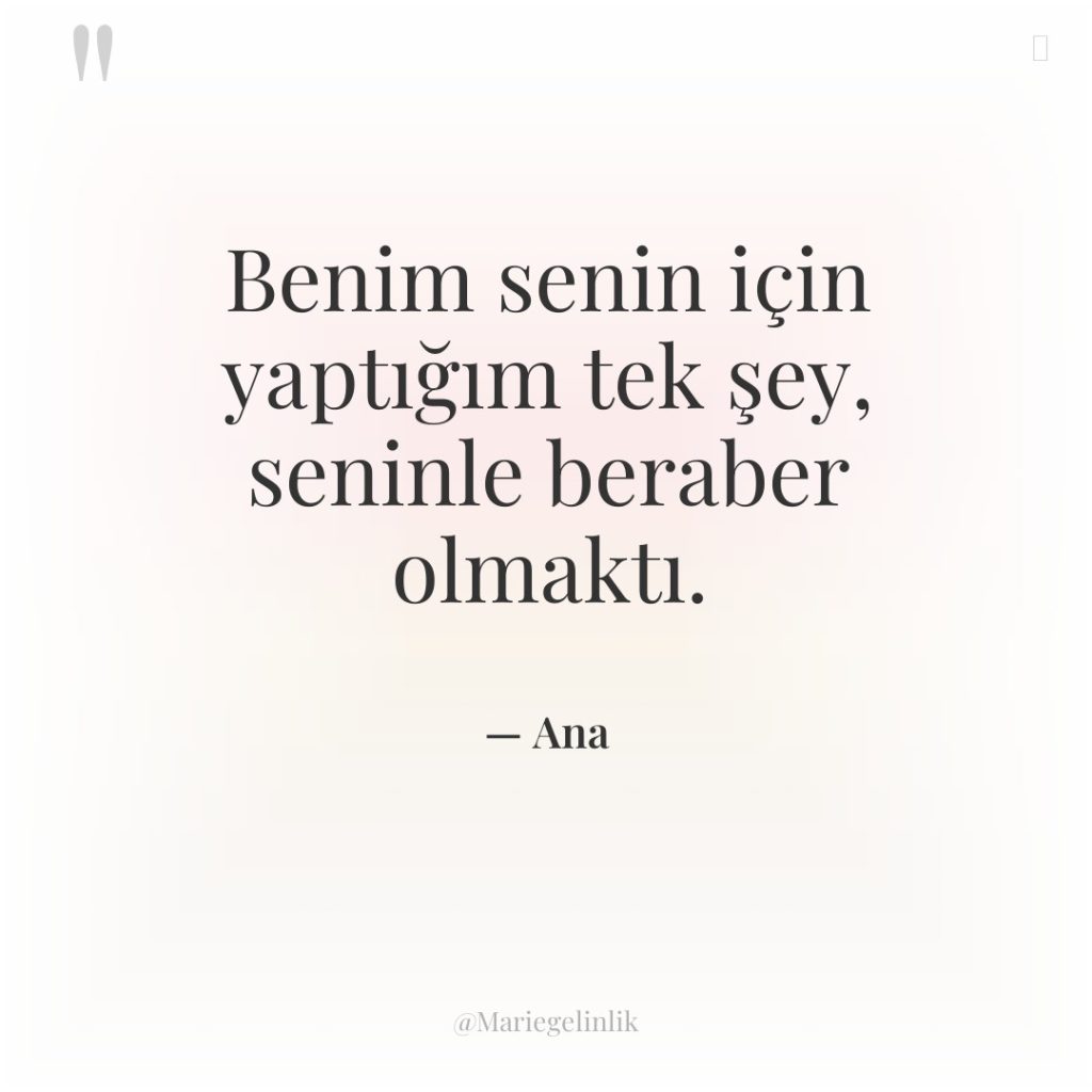 Benim senin için yaptığım tek şey, seninle beraber olmaktı.