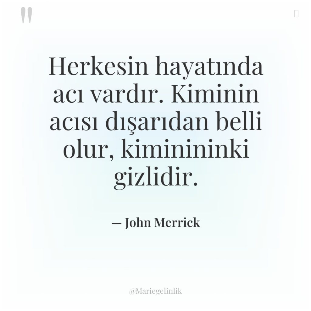 Herkesin hayatında acı vardır. Kiminin acısı dışarıdan belli olur, kiminininki…