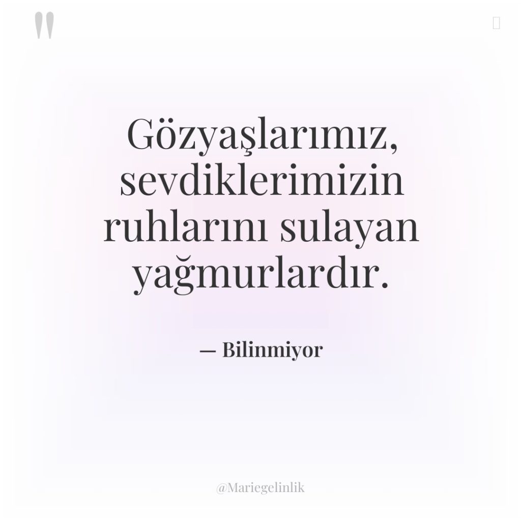 Gözyaşlarımız, sevdiklerimizin ruhlarını sulayan yağmurlardır.