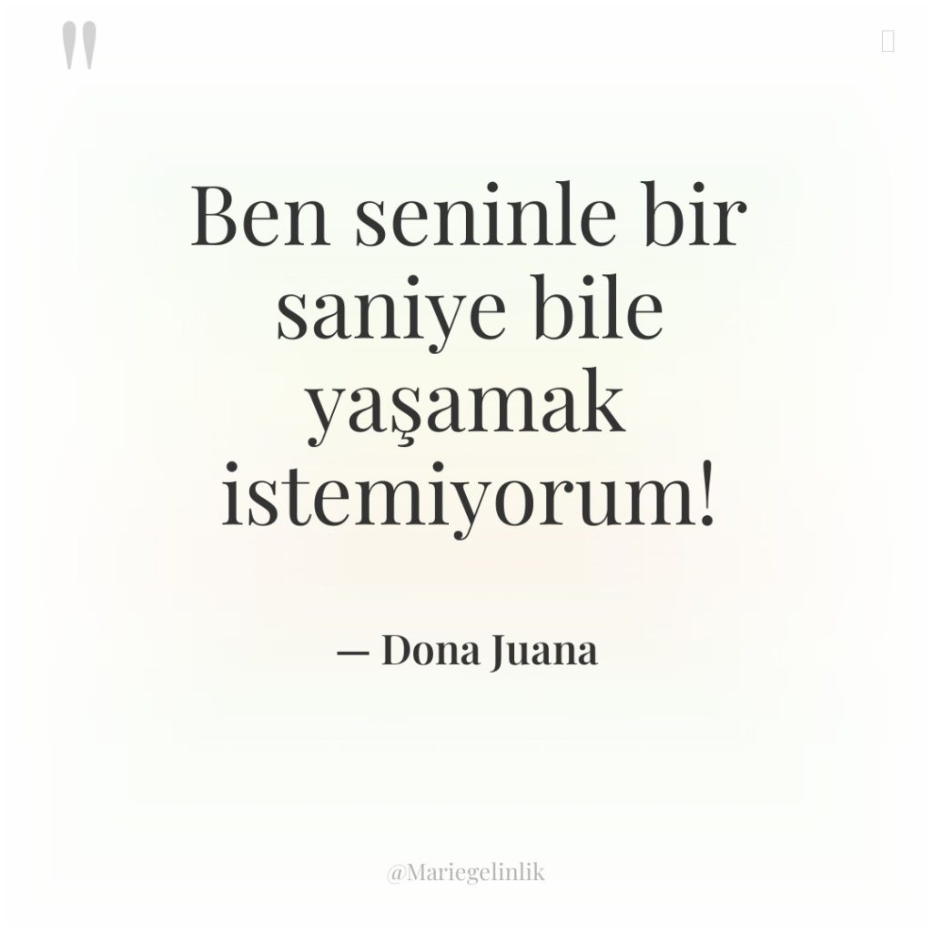 Ben seninle bir saniye bile yaşamak istemiyorum!