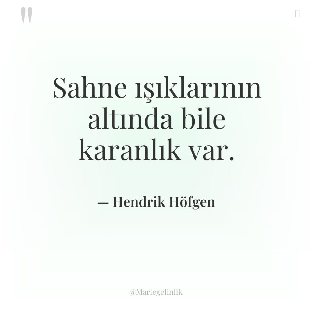 Sahne ışıklarının altında bile karanlık var.