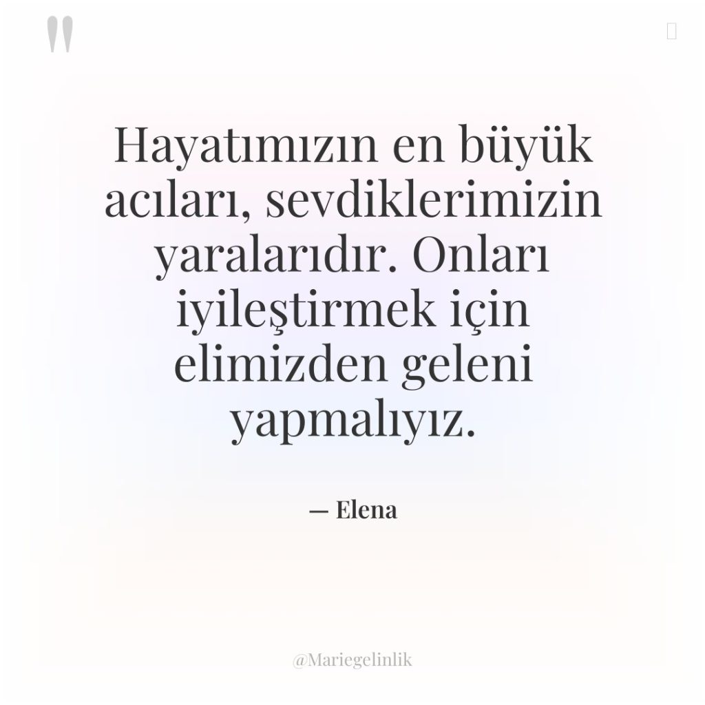 Hayatımızın en büyük acıları, sevdiklerimizin yaralarıdır. Onları iyileştirmek için elimizden…