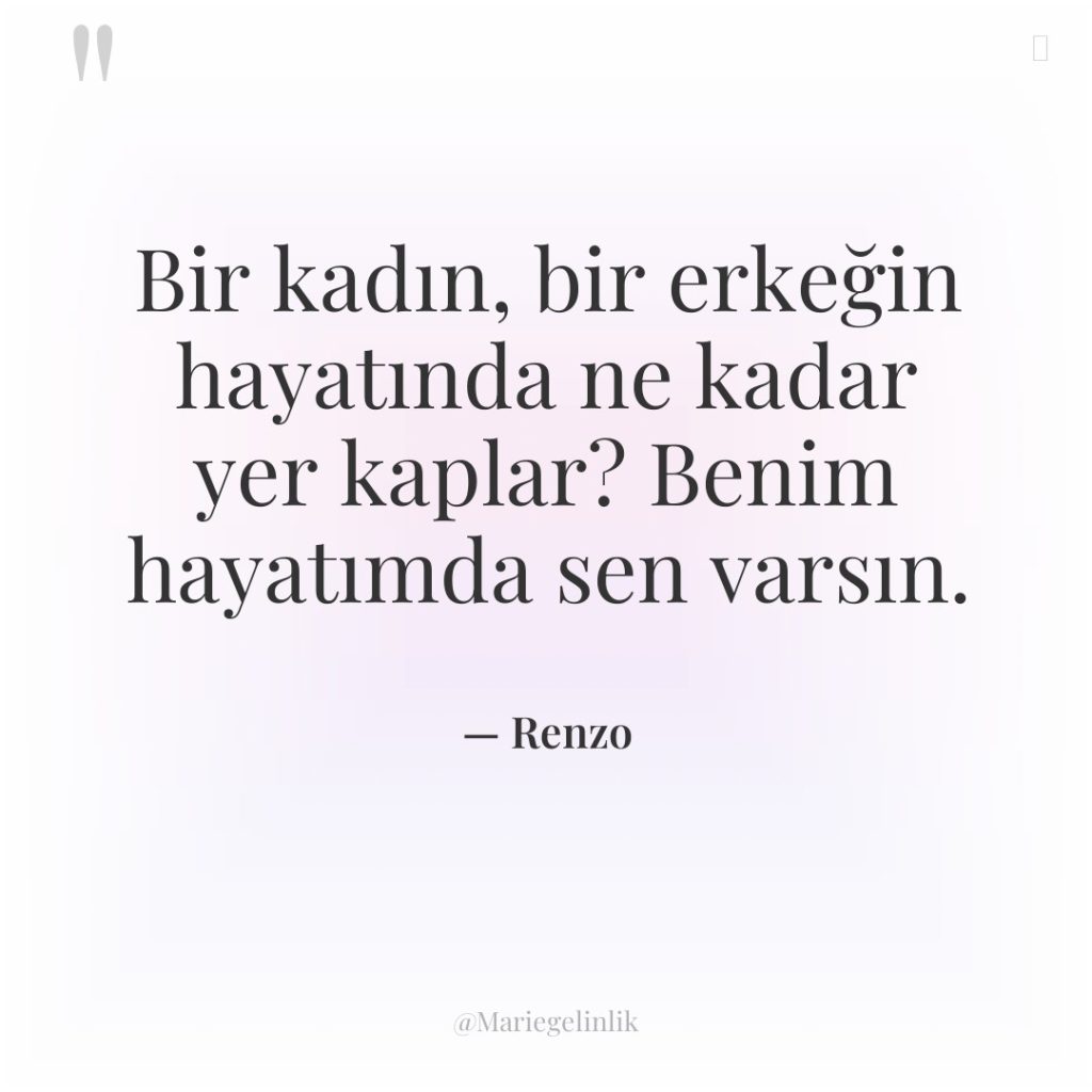 Bir kadın, bir erkeğin hayatında ne kadar yer kaplar? Benim…