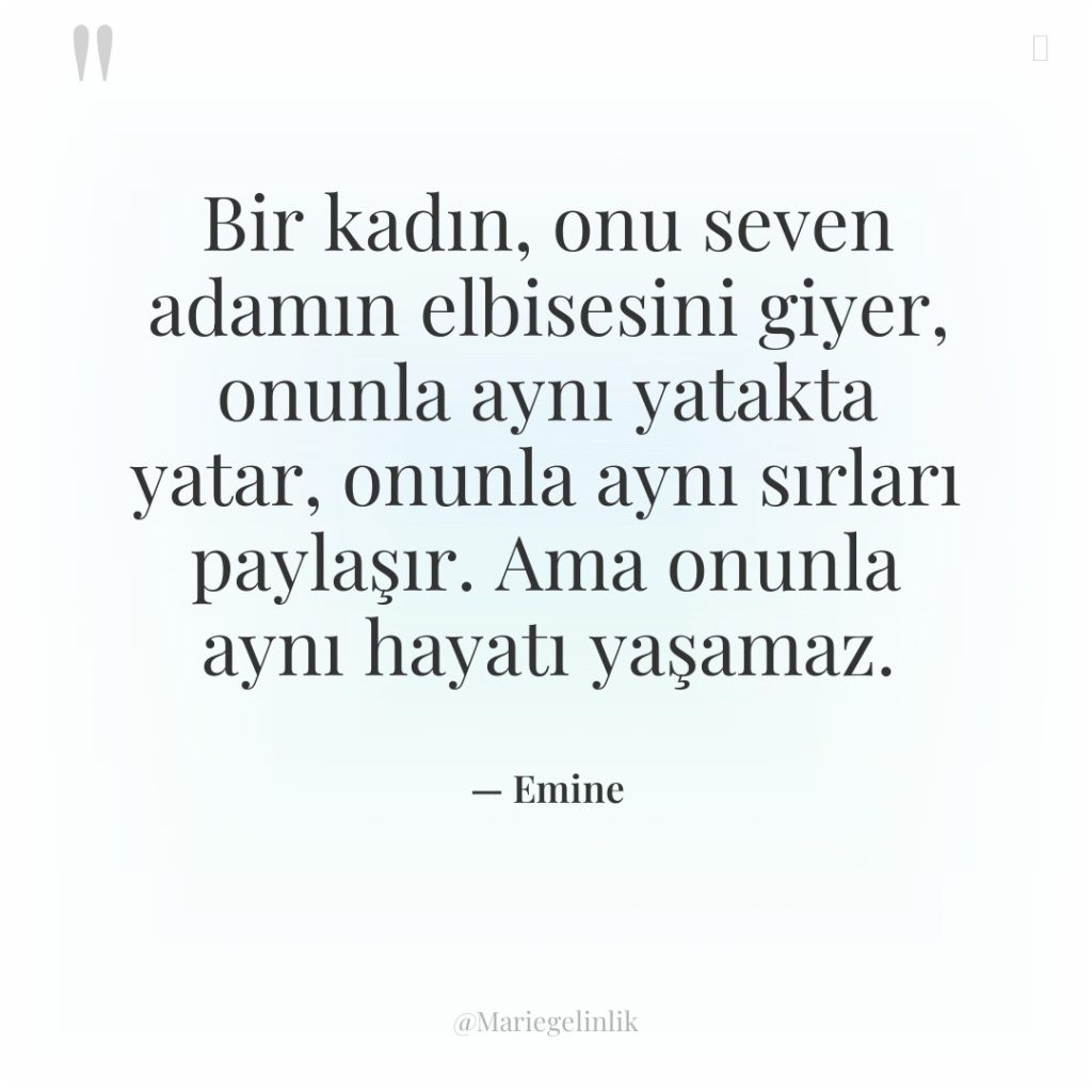 Bir kadın, onu seven adamın elbisesini giyer, onunla aynı yatakta…