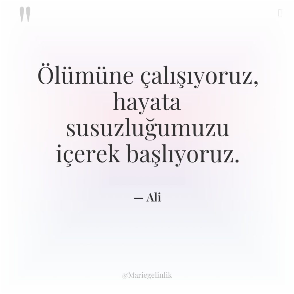 Ölümüne çalışıyoruz, hayata susuzluğumuzu içerek başlıyoruz.