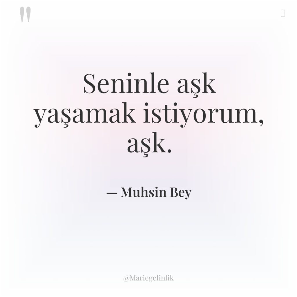 Seninle aşk yaşamak istiyorum, aşk.