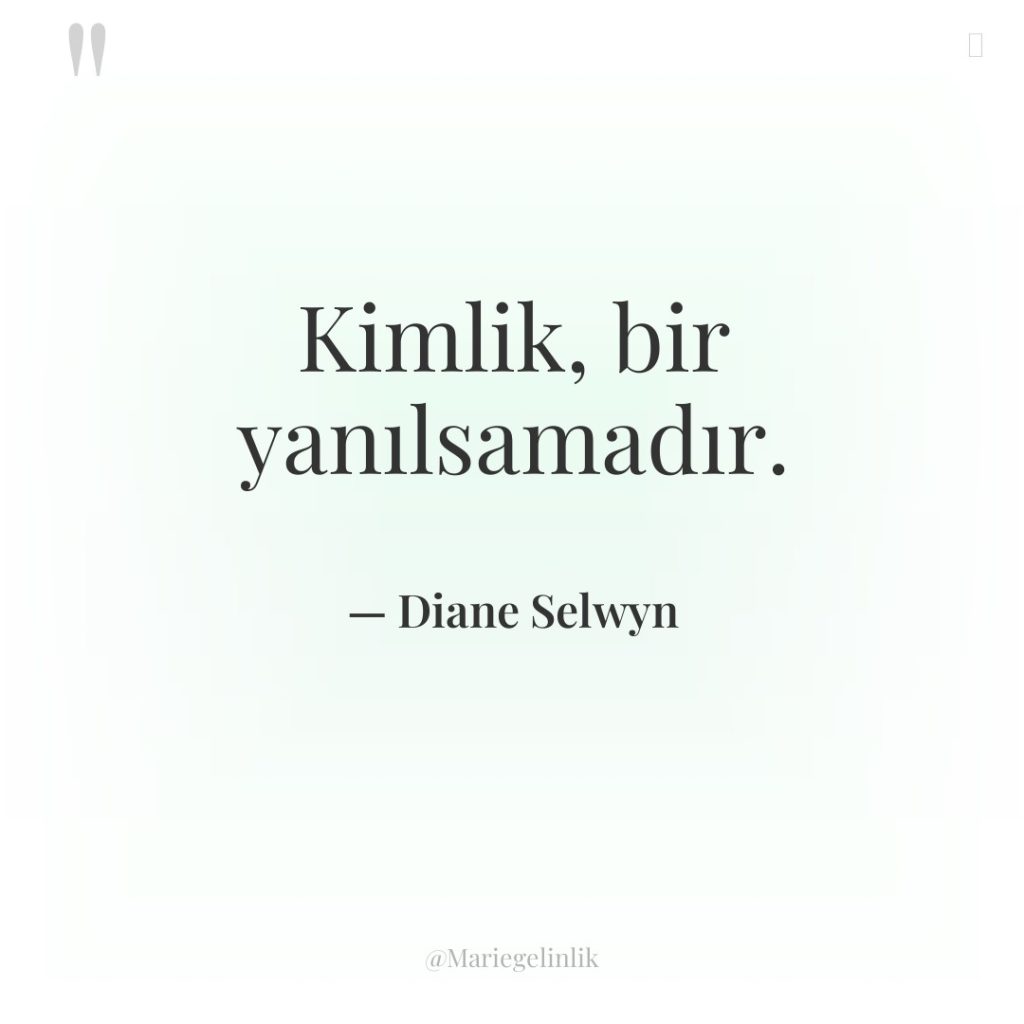 Kimlik, bir yanılsamadır.