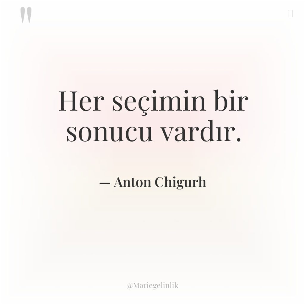 Her seçimin bir sonucu vardır.