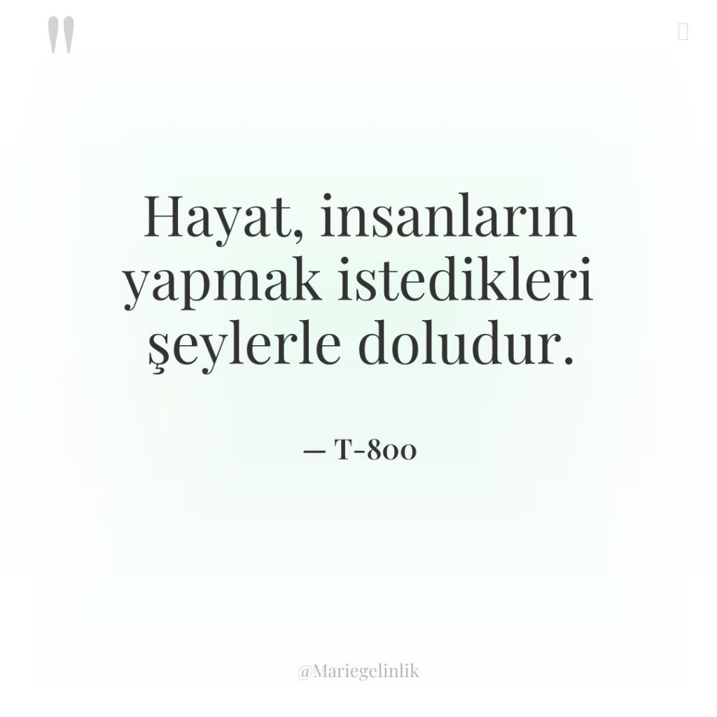 Hayat, insanların yapmak istedikleri şeylerle doludur.