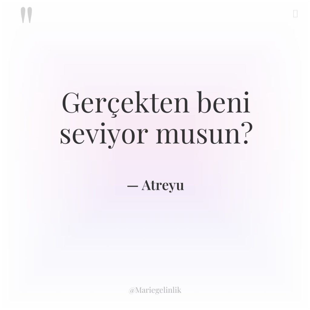 Gerçekten beni seviyor musun?