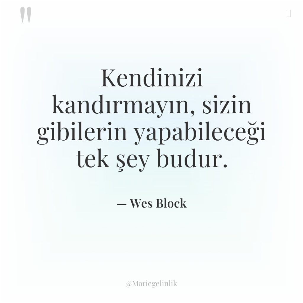Kendinizi kandırmayın, sizin gibilerin yapabileceği tek şey budur.