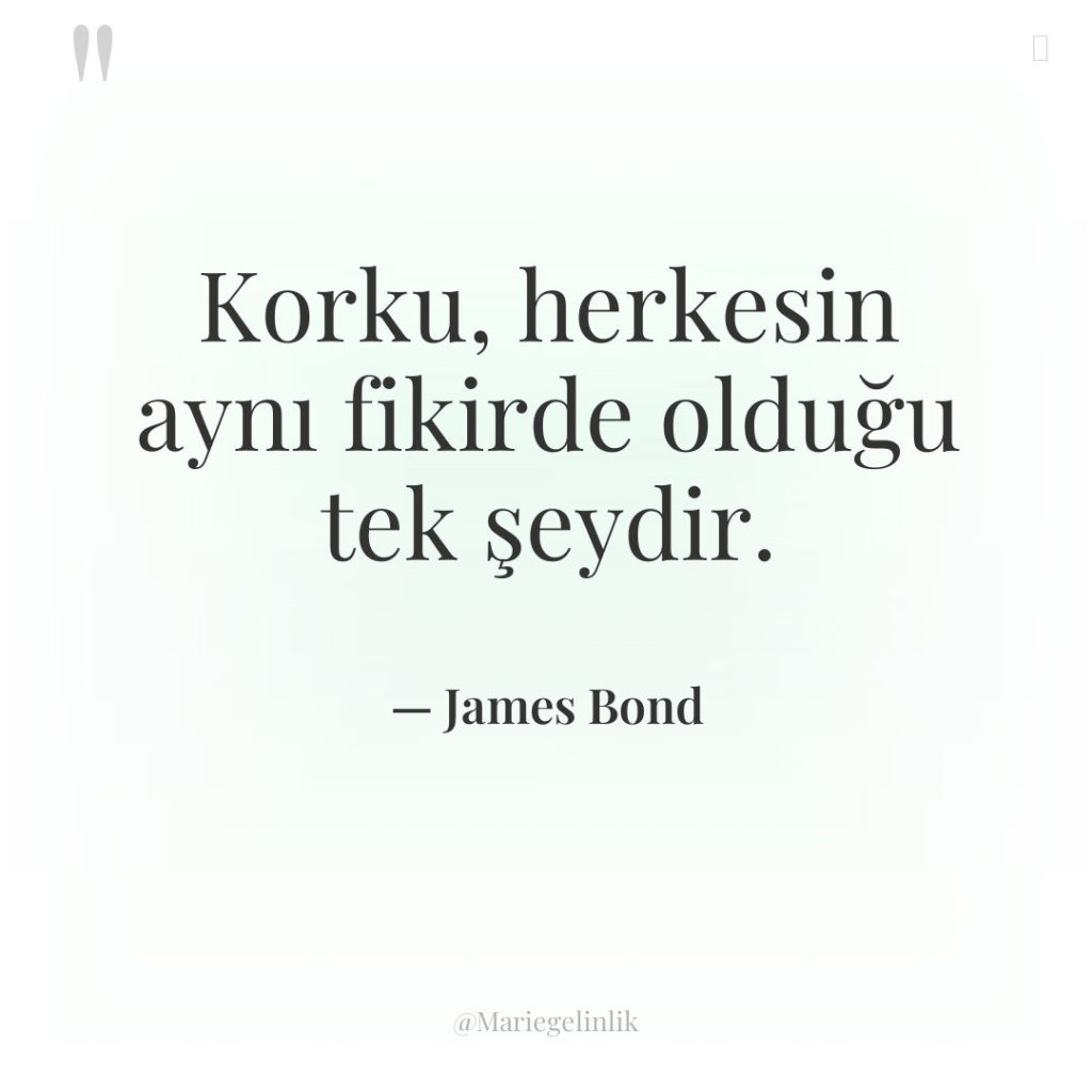 Korku, herkesin aynı fikirde olduğu tek şeydir.