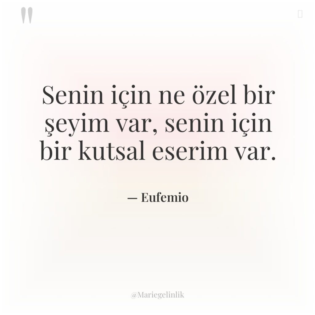 Senin için ne özel bir şeyim var, senin için bir…