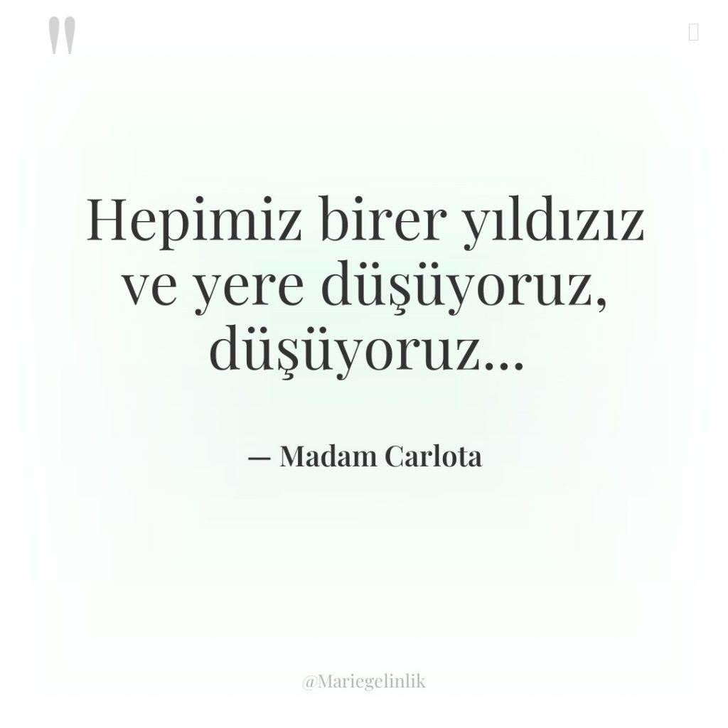 Hepimiz birer yıldızız ve yere düşüyoruz, düşüyoruz…