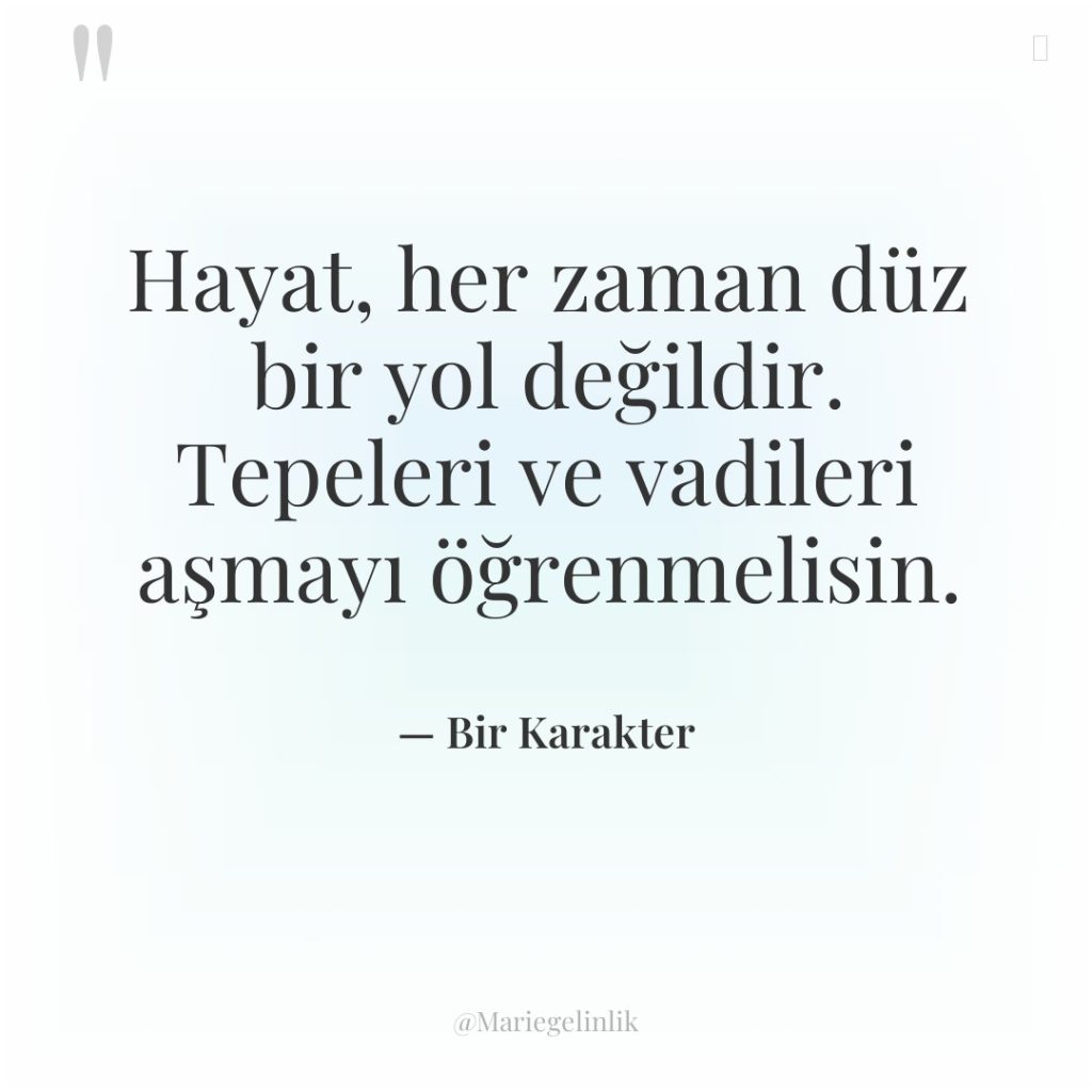 Hayat, her zaman düz bir yol değildir. Tepeleri ve vadileri…
