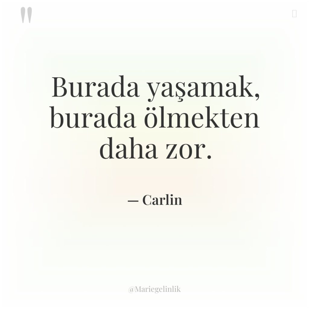 Burada yaşamak, burada ölmekten daha zor.