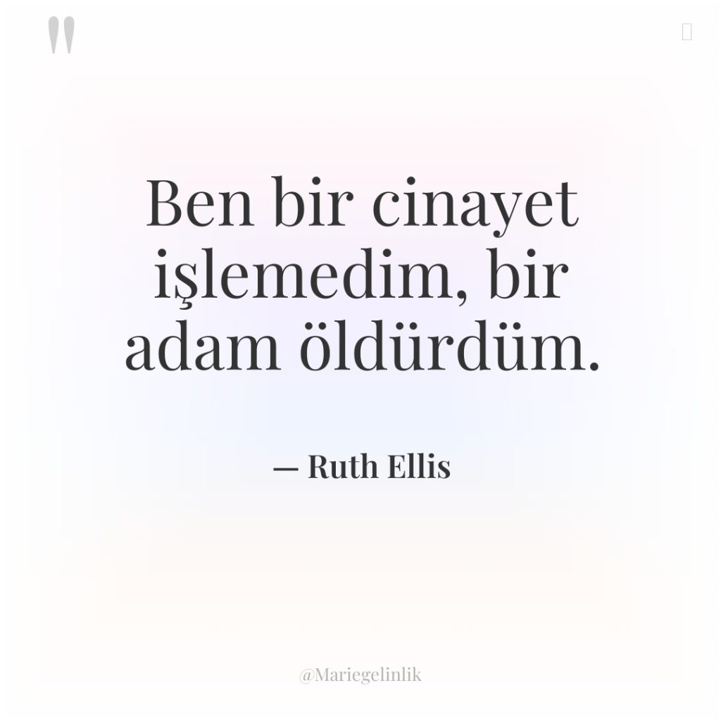 Ben bir cinayet işlemedim, bir adam öldürdüm.