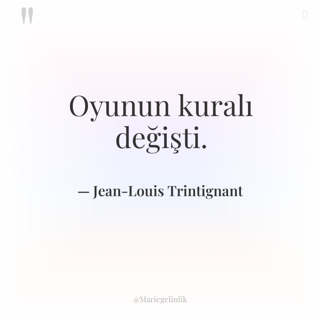 Oyunun kuralı değişti.