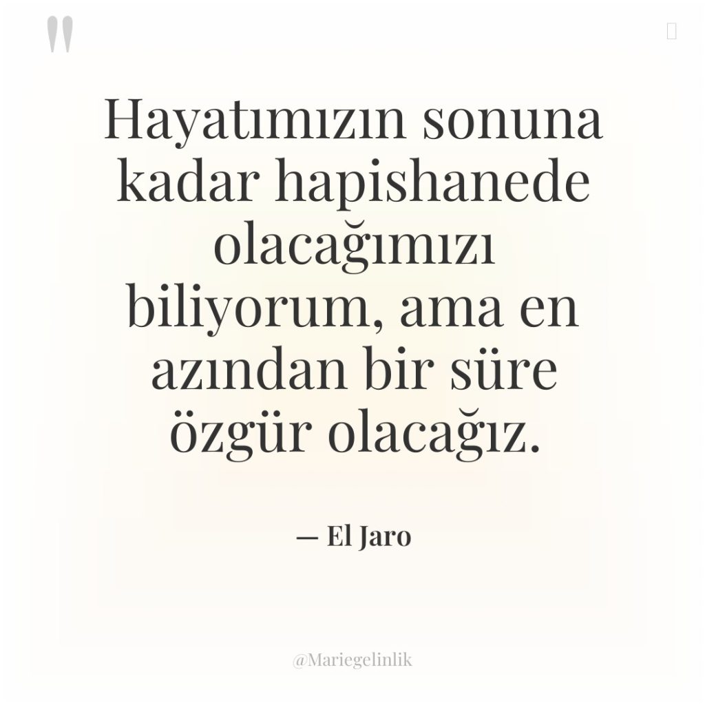 Hayatımızın sonuna kadar hapishanede olacağımızı biliyorum, ama en azından bir…