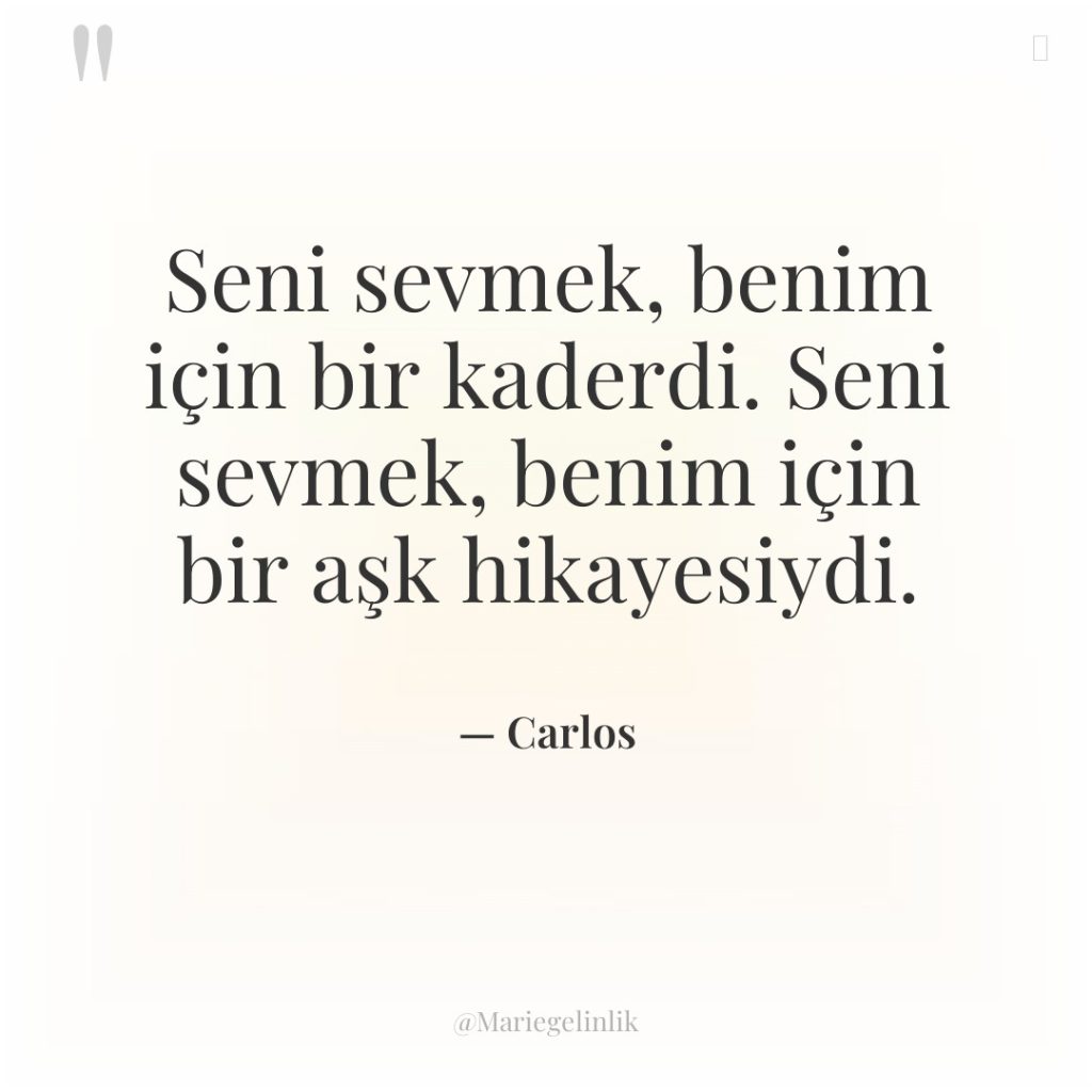 Seni sevmek, benim için bir kaderdi. Seni sevmek, benim için…