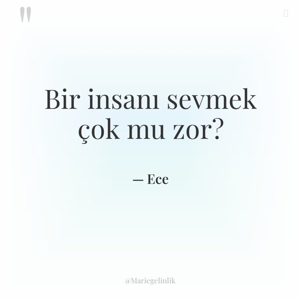 Bir insanı sevmek çok mu zor?