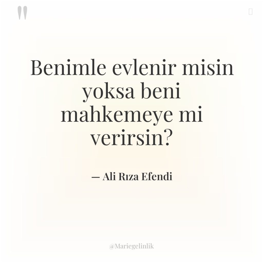Benimle evlenir misin yoksa beni mahkemeye mi verirsin?