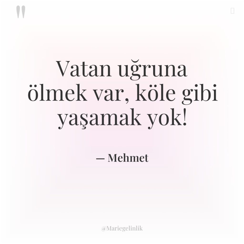 Vatan uğruna ölmek var, köle gibi yaşamak yok!