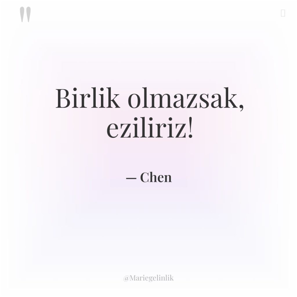 Birlik olmazsak, eziliriz!