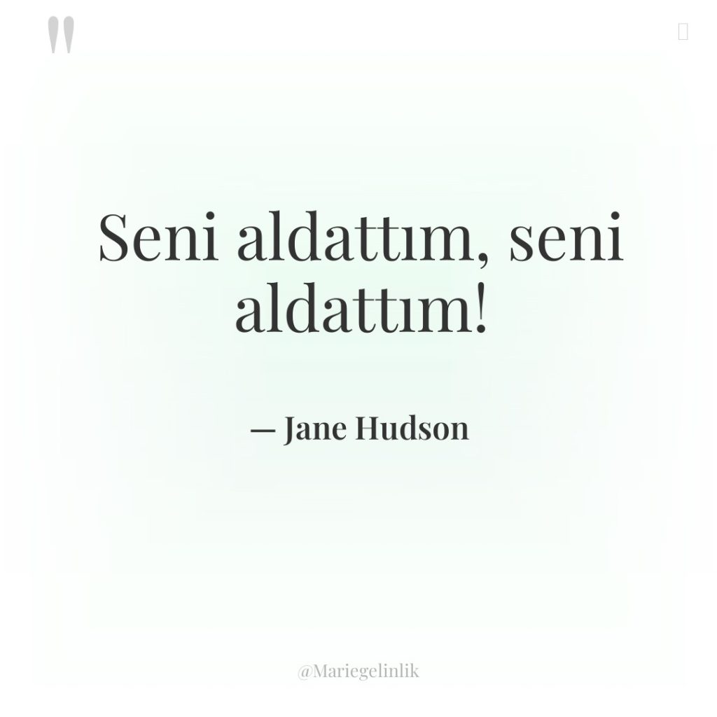 Seni aldattım, seni aldattım!