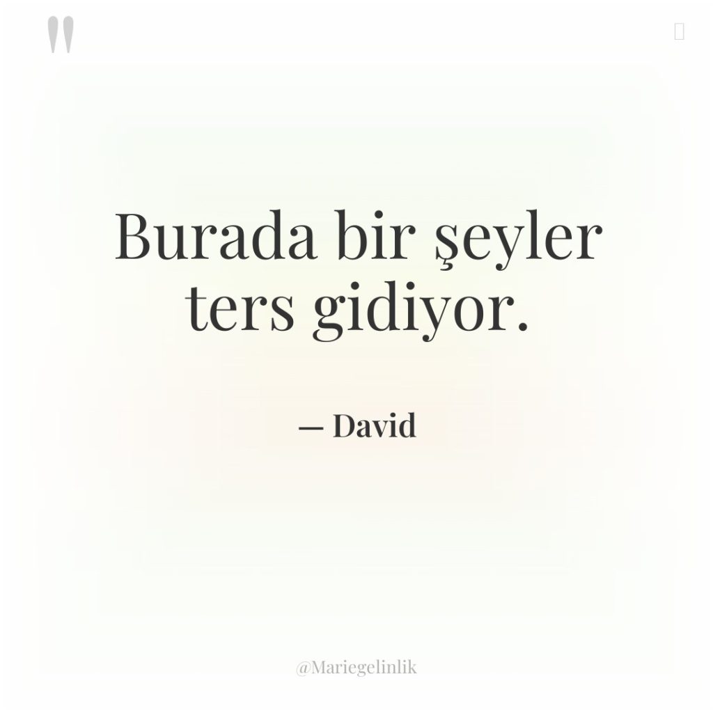 Burada bir şeyler ters gidiyor.