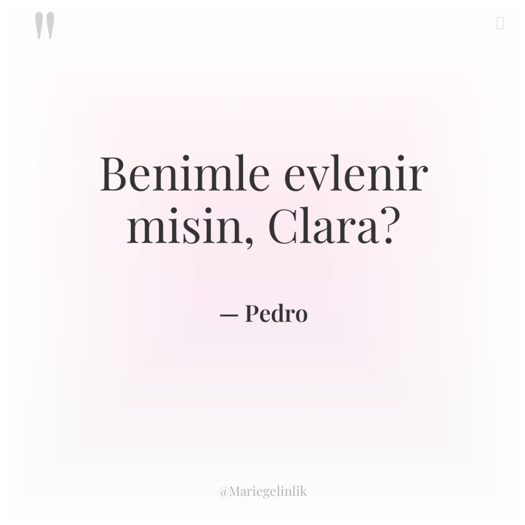 Benimle evlenir misin, Clara?