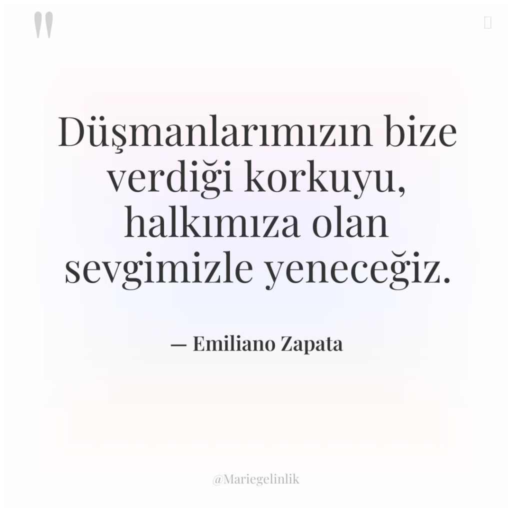 Düşmanlarımızın bize verdiği korkuyu, halkımıza olan sevgimizle yeneceğiz.