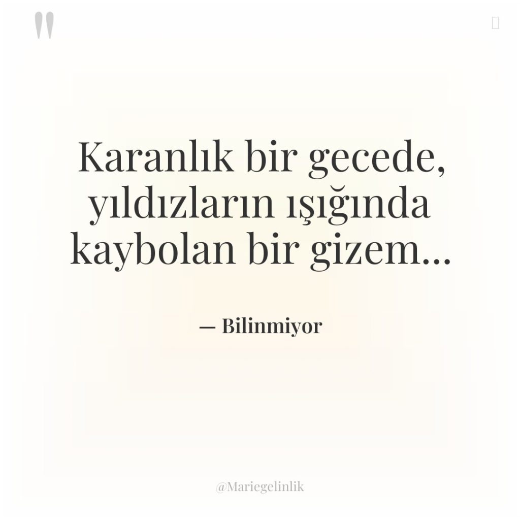 Karanlık bir gecede, yıldızların ışığında kaybolan bir gizem…