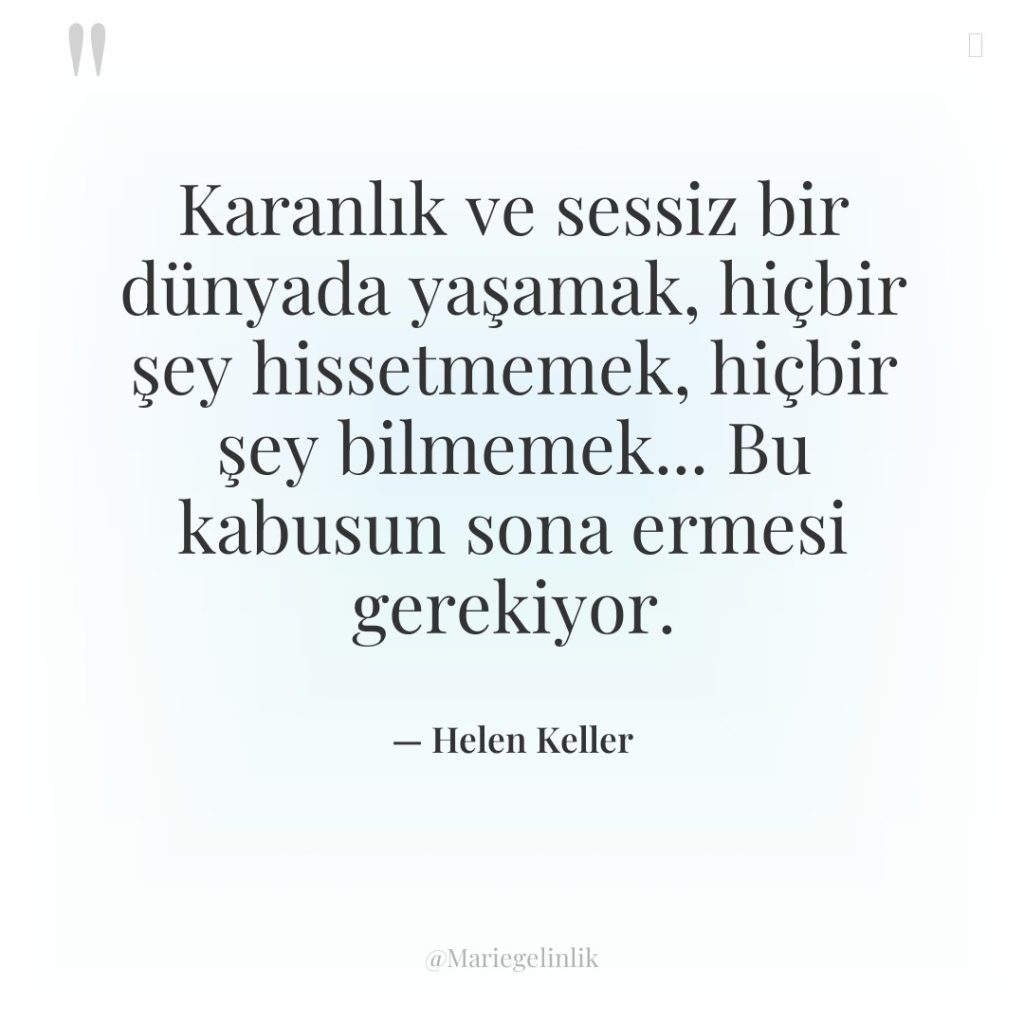 Karanlık ve sessiz bir dünyada yaşamak, hiçbir şey hissetmemek, hiçbir…