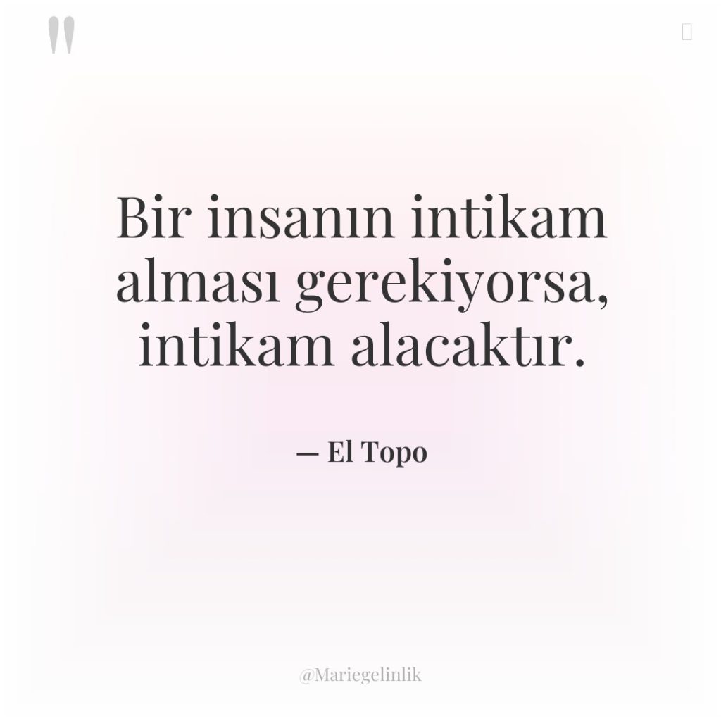 Bir insanın intikam alması gerekiyorsa, intikam alacaktır.