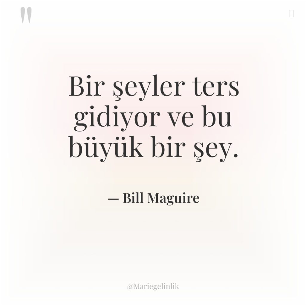 Bir şeyler ters gidiyor ve bu büyük bir şey.