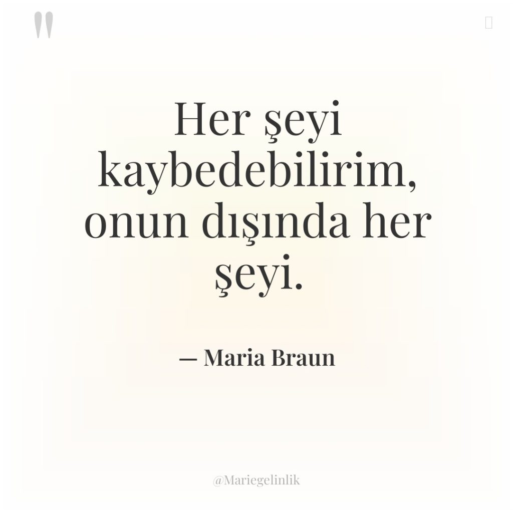 Her şeyi kaybedebilirim, onun dışında her şeyi.