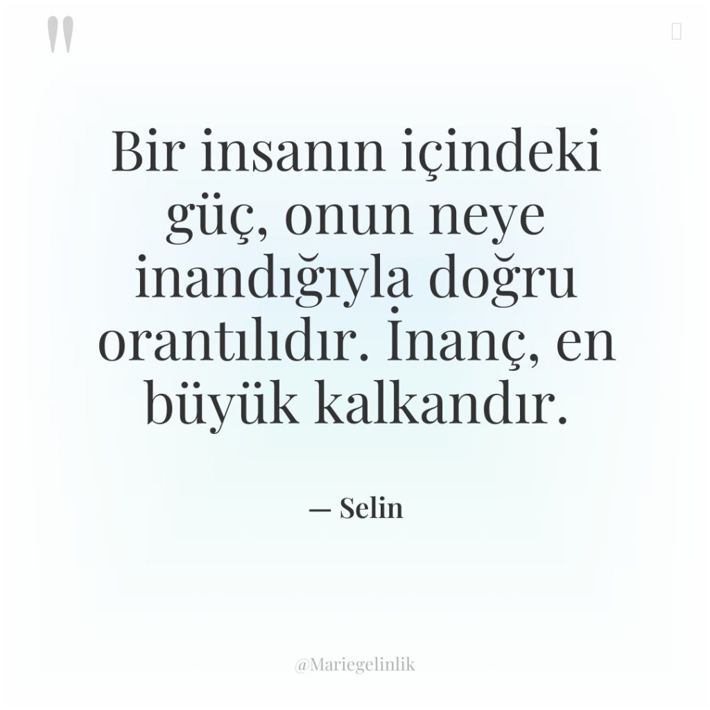 Bir insanın içindeki güç, onun neye inandığıyla doğru orantılıdır. İnanç,…