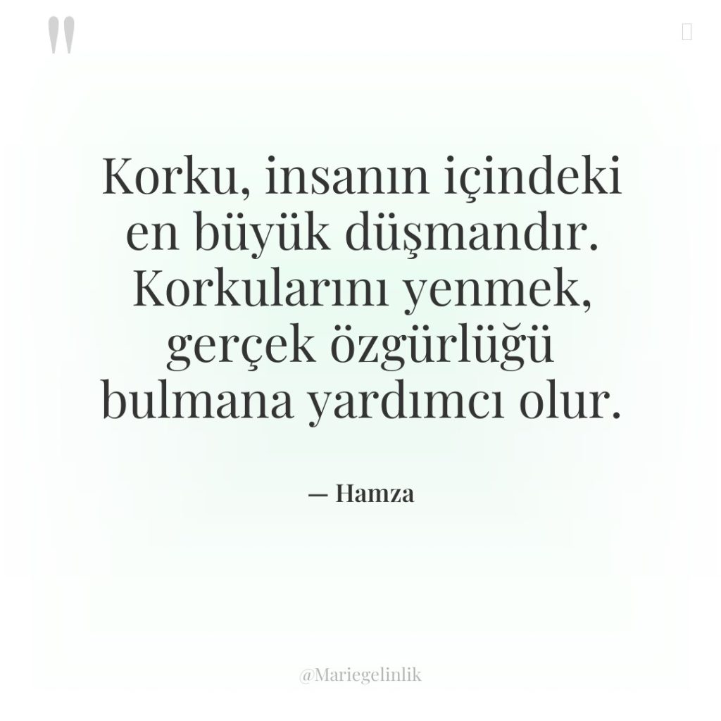 Korku, insanın içindeki en büyük düşmandır. Korkularını yenmek, gerçek özgürlüğü…