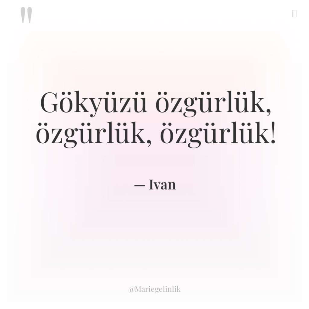 Gökyüzü özgürlük, özgürlük, özgürlük!