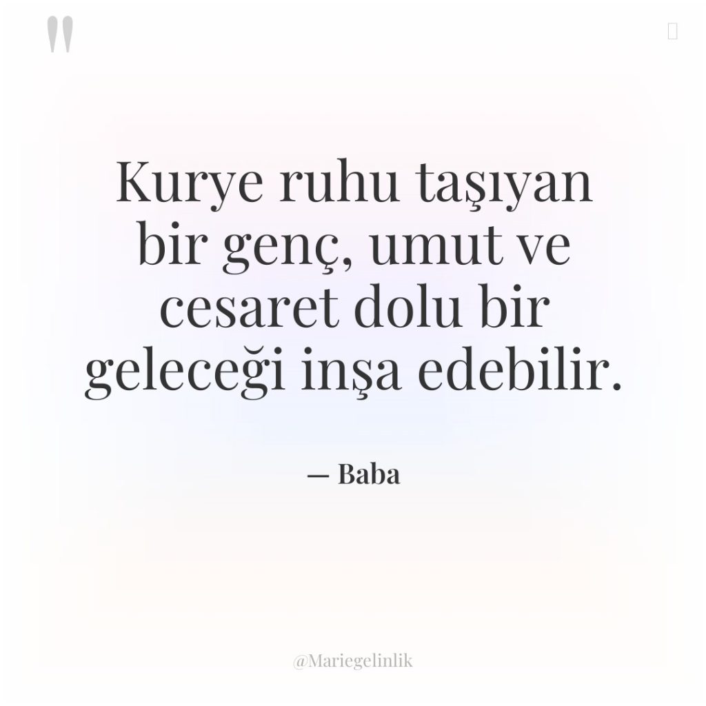 Kurye ruhu taşıyan bir genç, umut ve cesaret dolu bir…