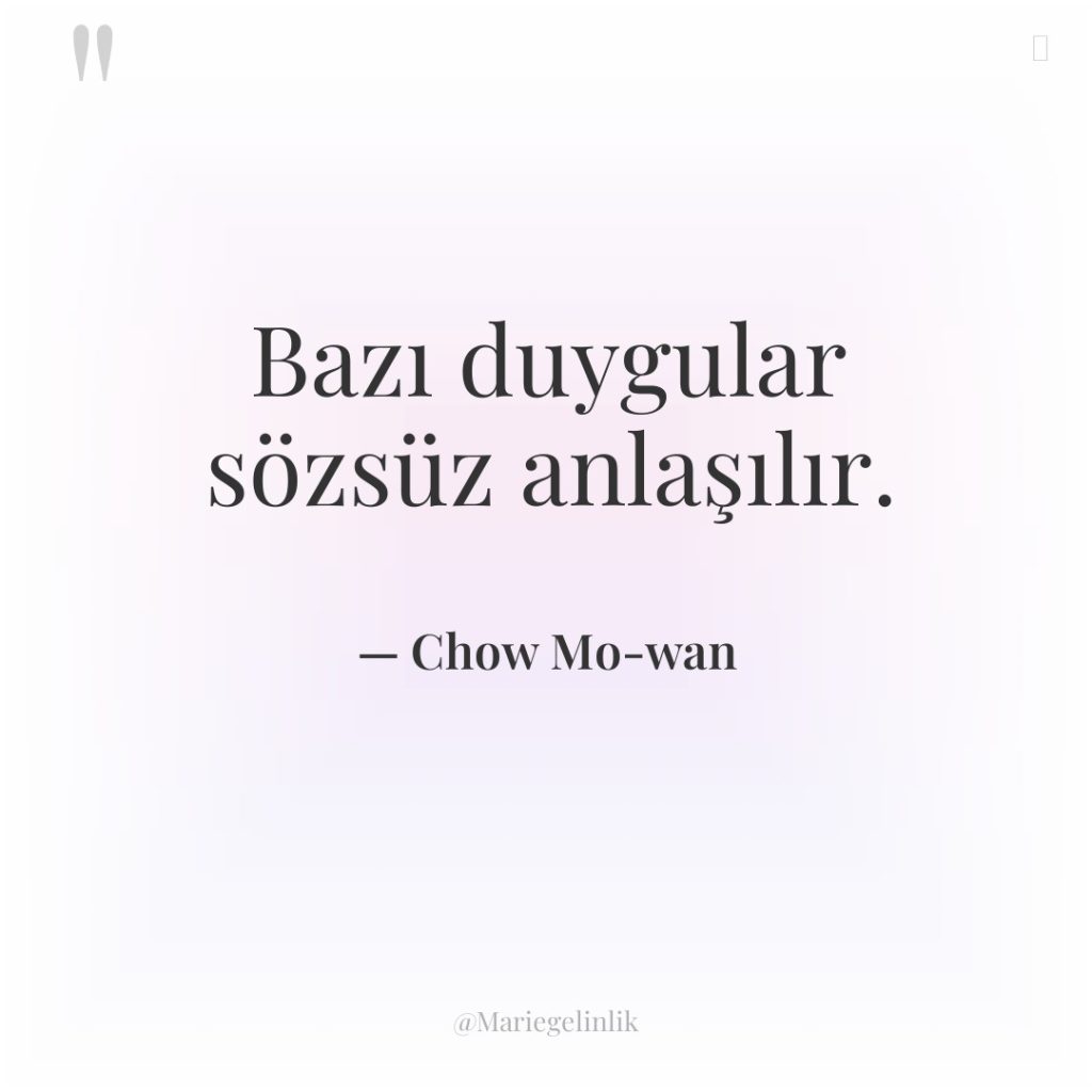 Bazı duygular sözsüz anlaşılır.