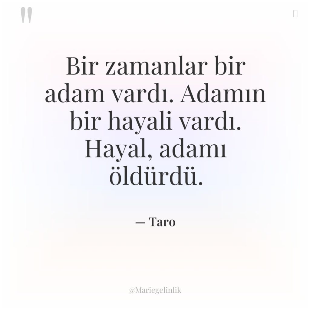 Bir zamanlar bir adam vardı. Adamın bir hayali vardı. Hayal,…