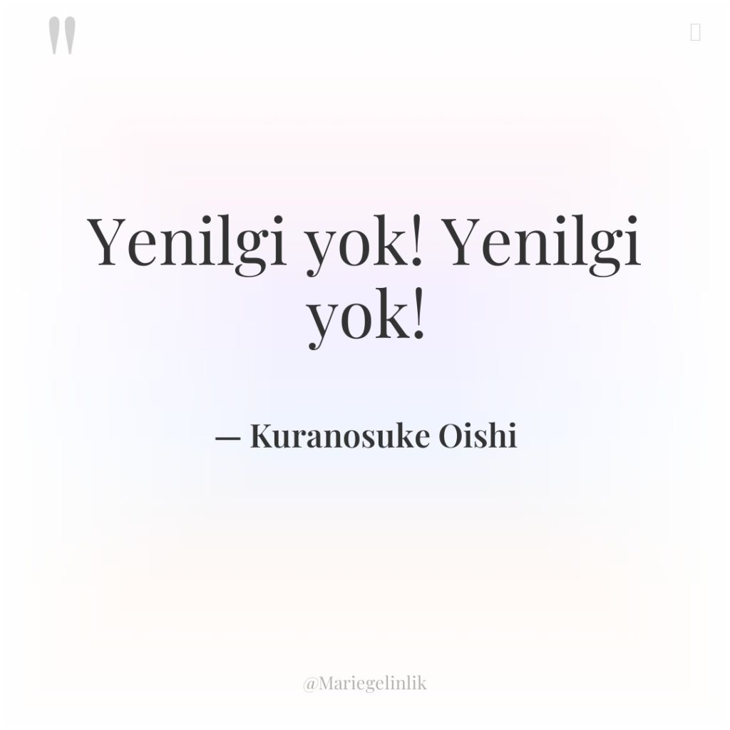 Yenilgi yok! Yenilgi yok!