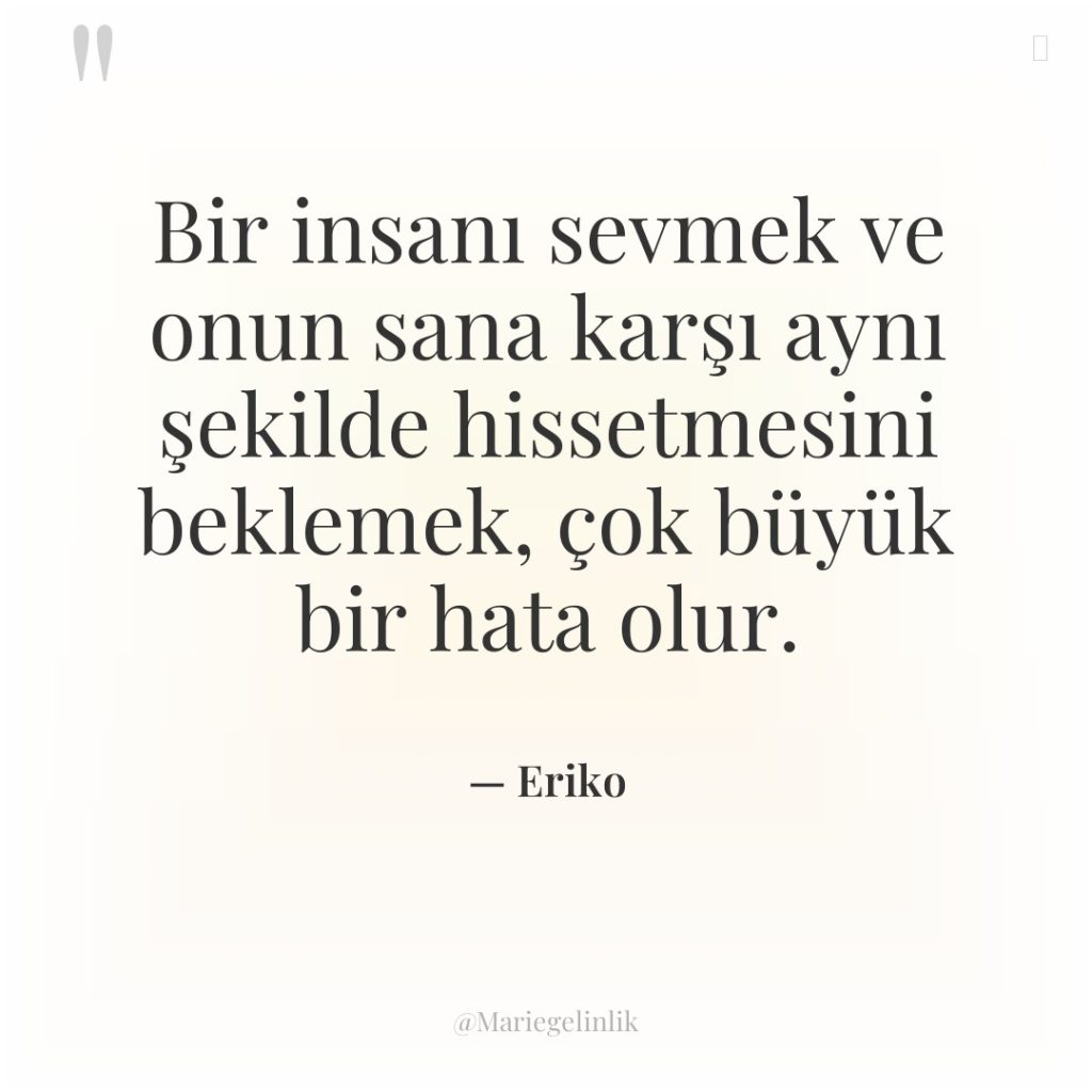 Bir insanı sevmek ve onun sana karşı aynı şekilde hissetmesini…