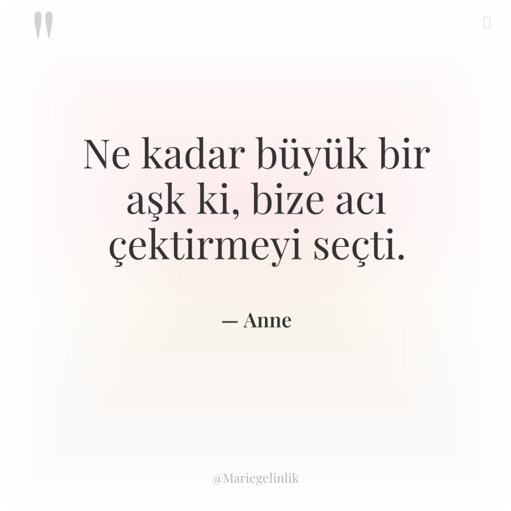 Ne kadar büyük bir aşk ki, bize acı çektirmeyi seçti.