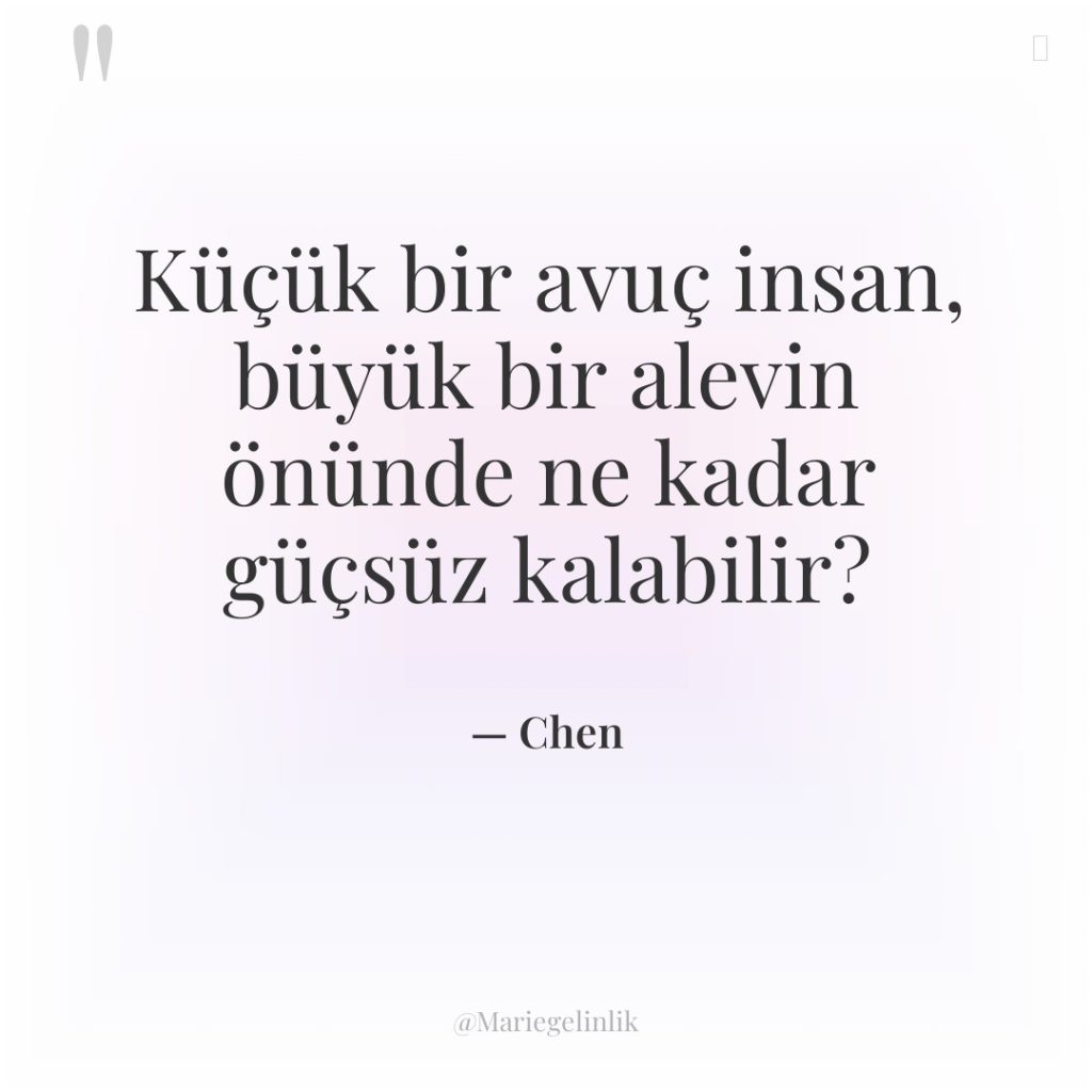 Küçük bir avuç insan, büyük bir alevin önünde ne kadar…