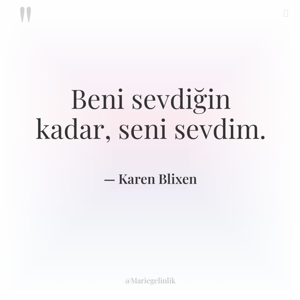 Beni sevdiğin kadar, seni sevdim.