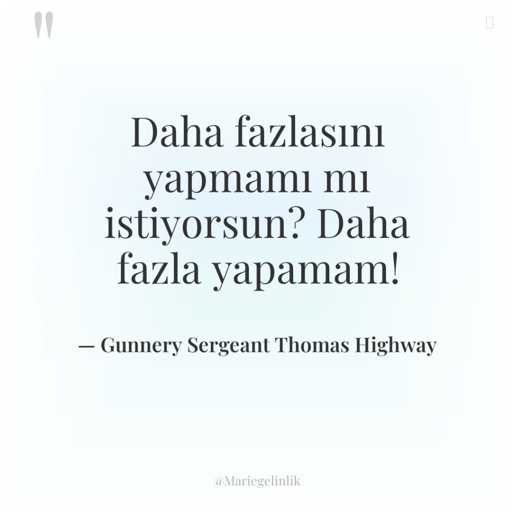 Daha fazlasını yapmamı mı istiyorsun? Daha fazla yapamam!