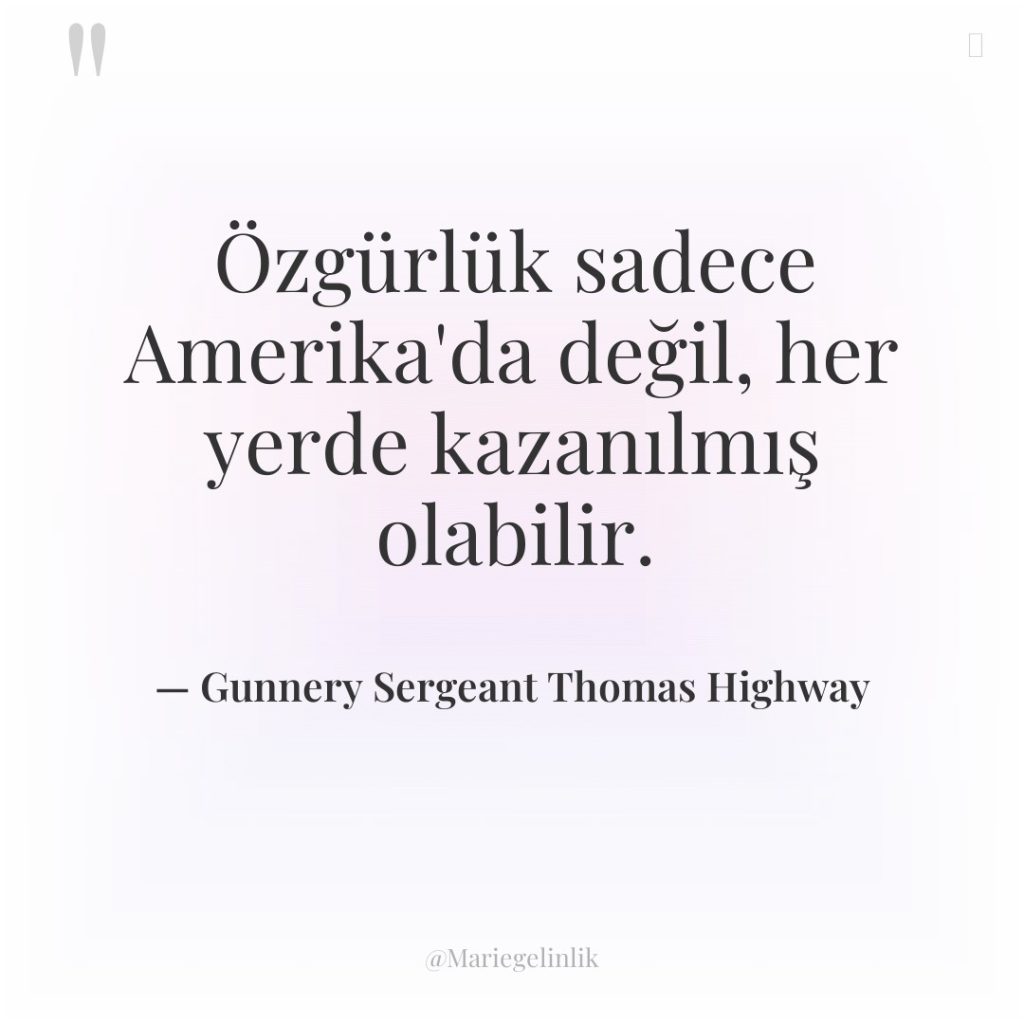 Özgürlük sadece Amerika’da değil, her yerde kazanılmış olabilir.